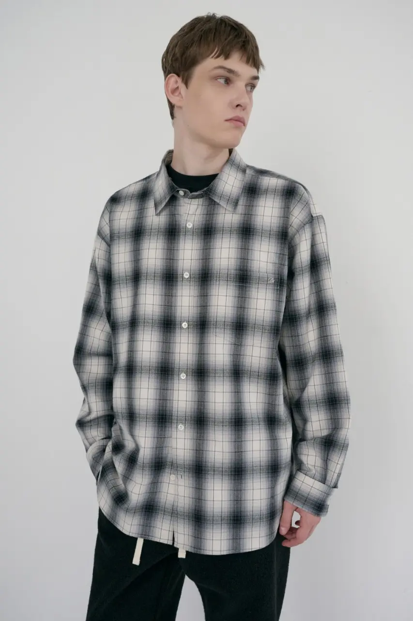 Unisex Winter Flannel Checked Shirt (Black)