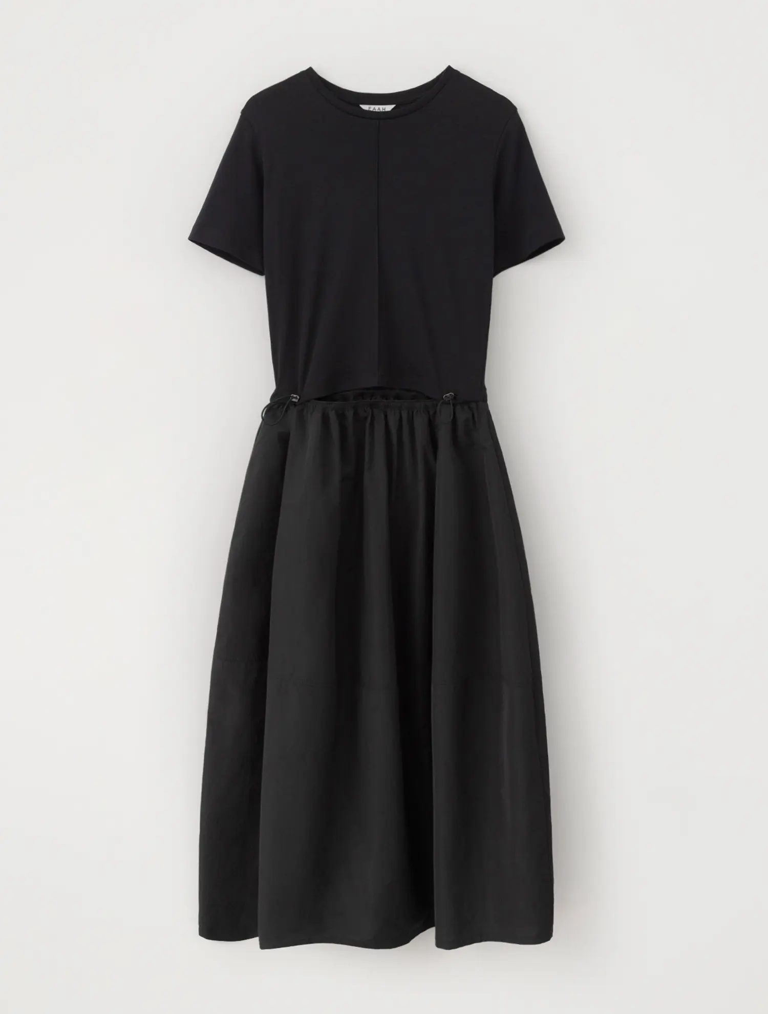 Kane Contrast Cocoon Dress (Black)