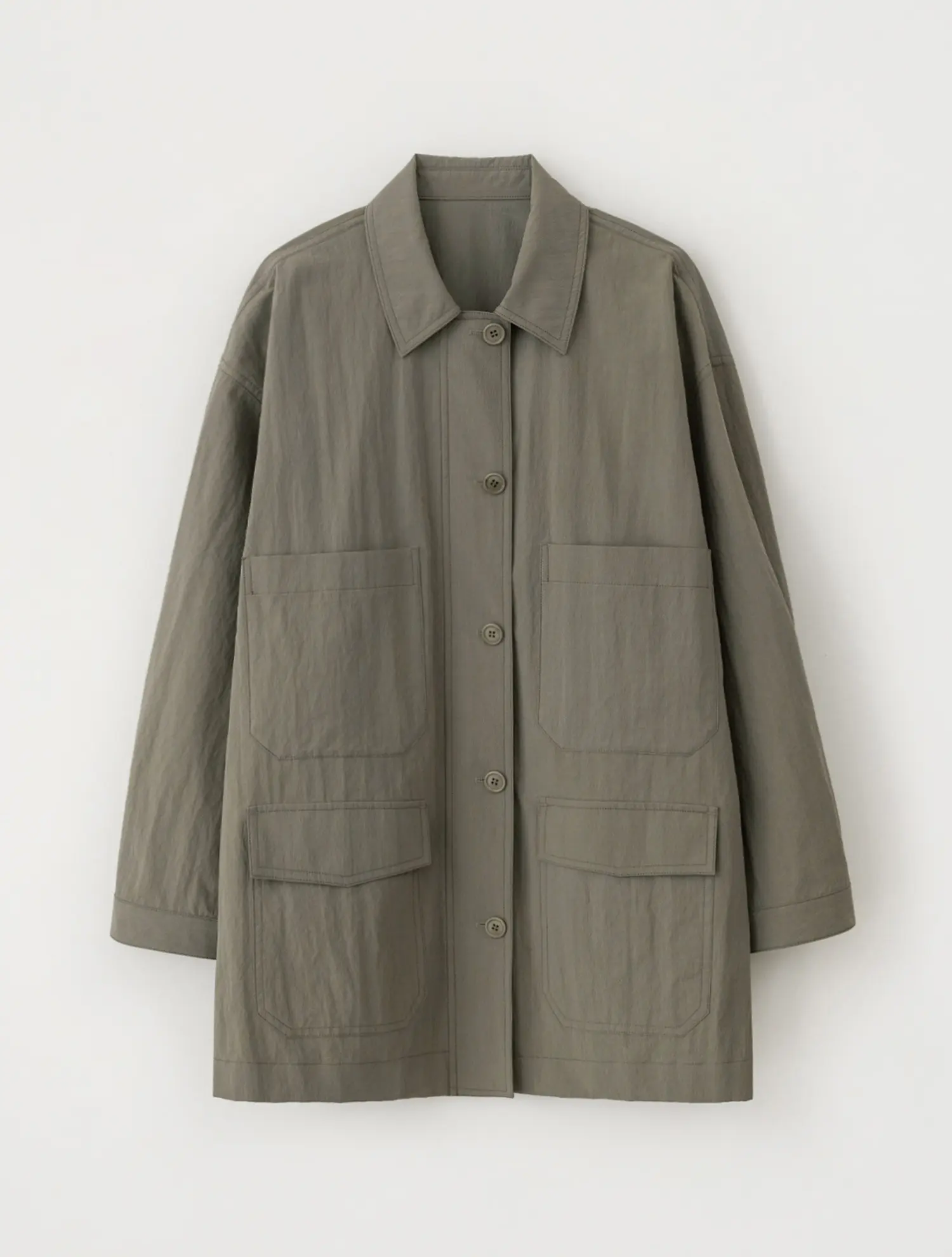 Moss Cotton Utility Jacket (Light Khaki)