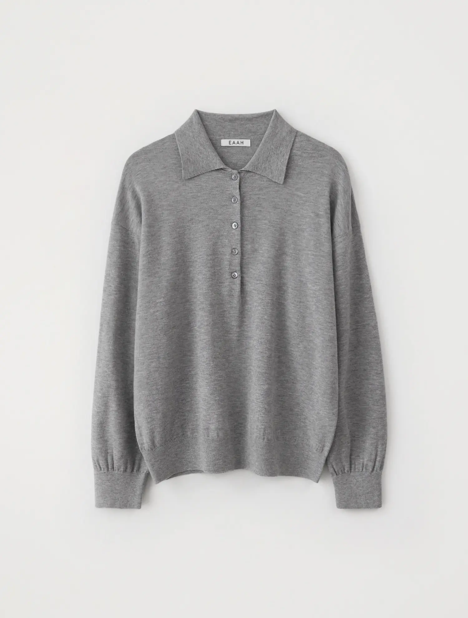 Denny Collar Knit Top (Grey)