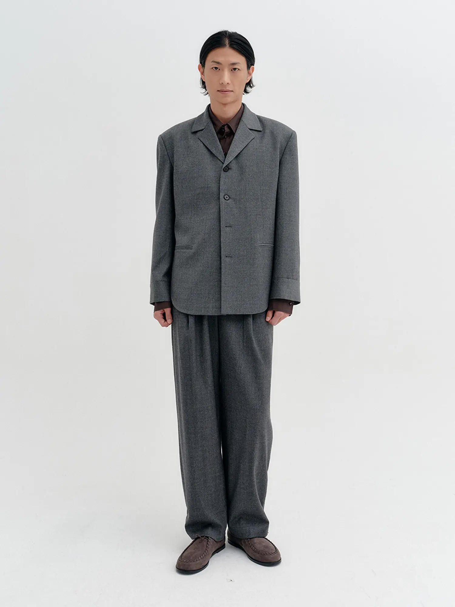 Classic Straight Pants - Grey