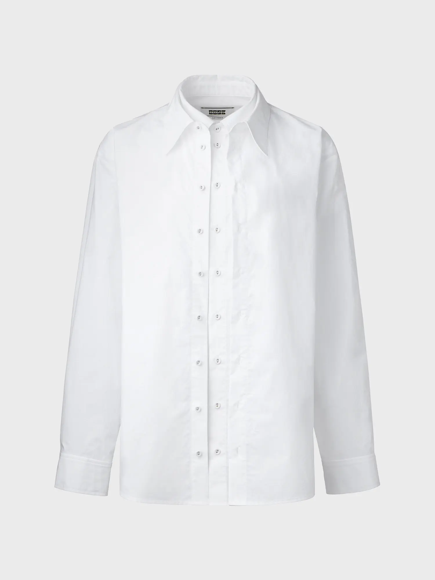 Double Layer Collar Shirt - White