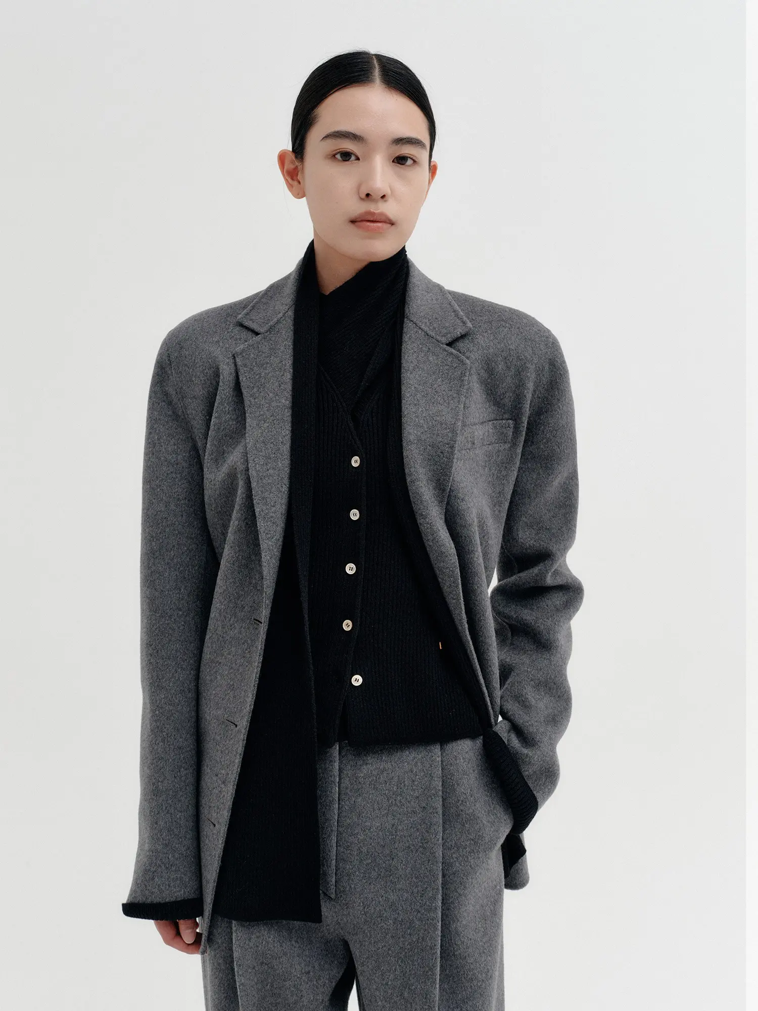 Handmade Tailored Jacket - Melange Grey