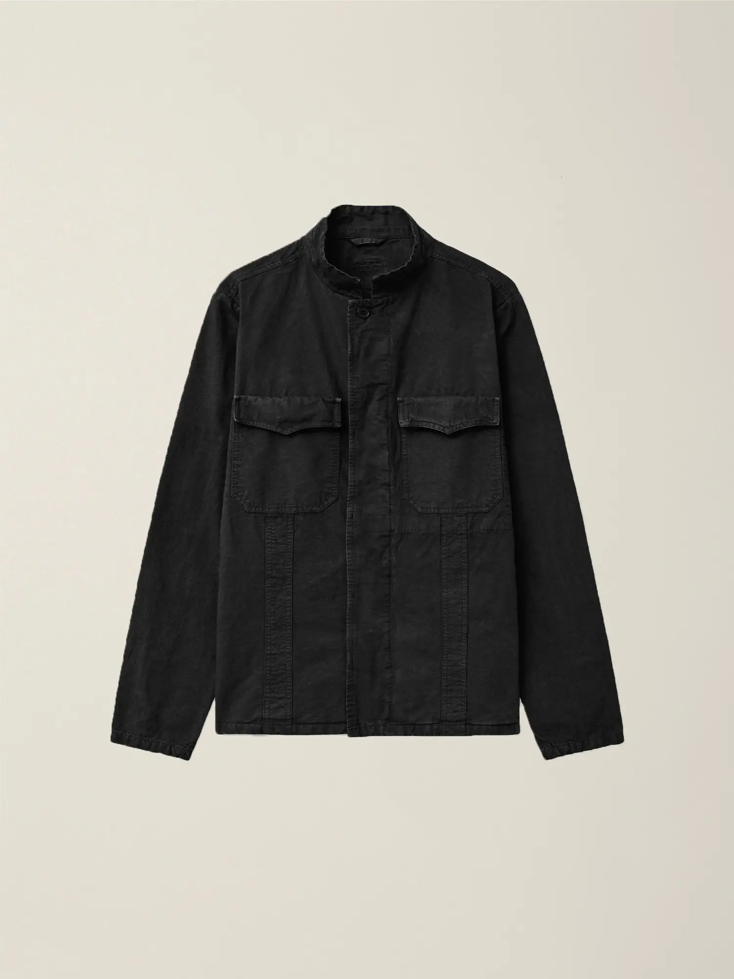 Garment Dyed Military Shirt Jacket (Washed Black)