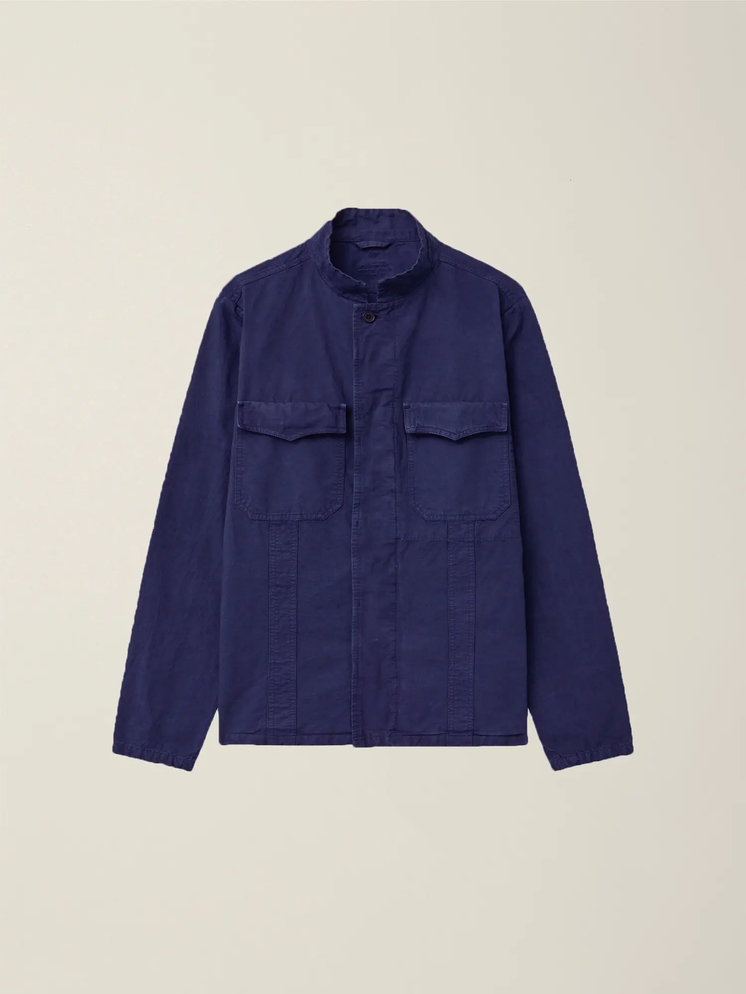 Garment Dyed Military Shirt Jacket (Purple Navy)