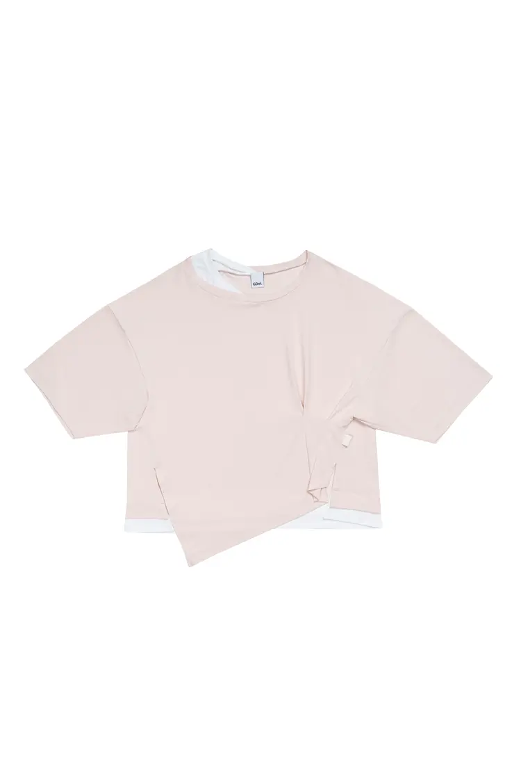 GDeL Recycled Asymmetrical Wide Top (Pink)