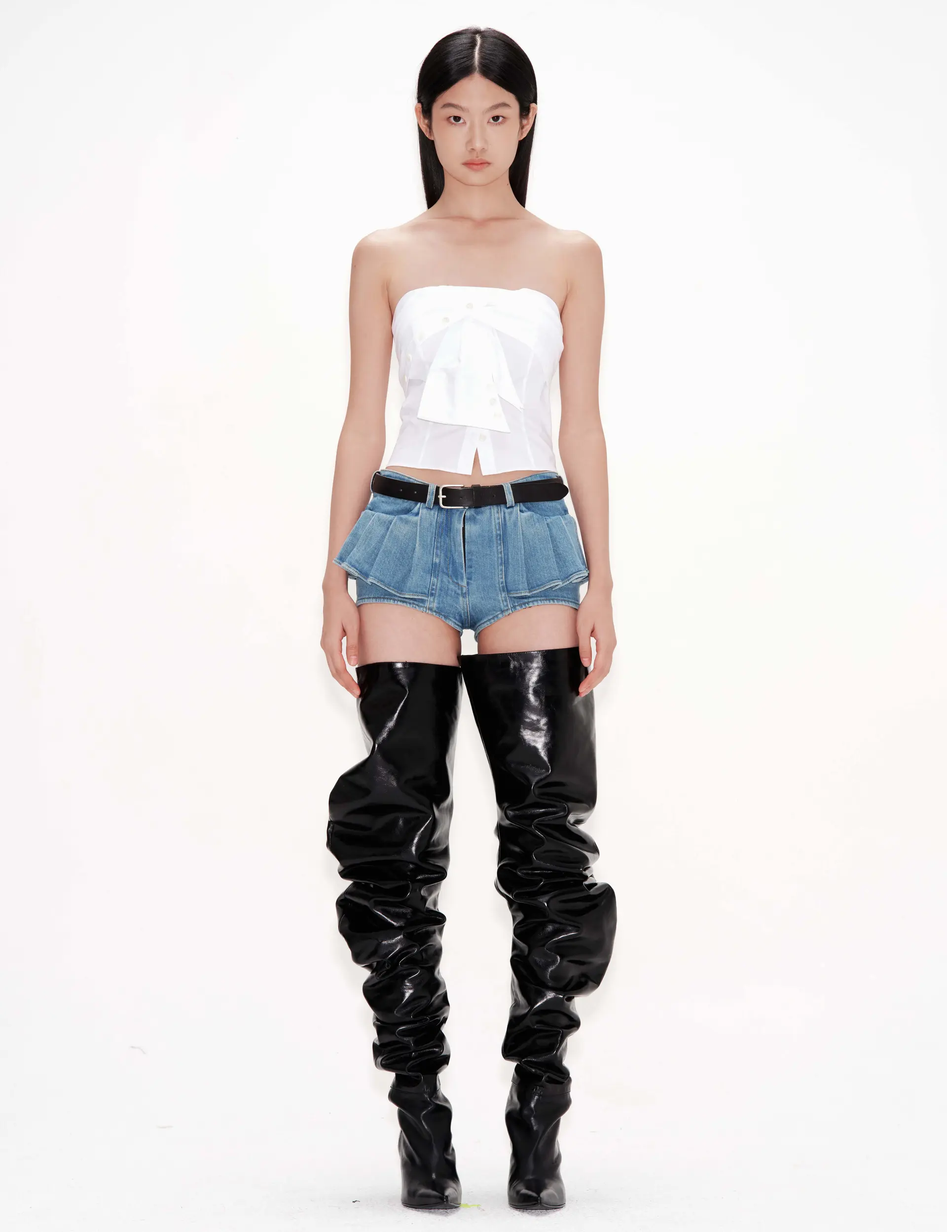 Shirt Detail Top (White)