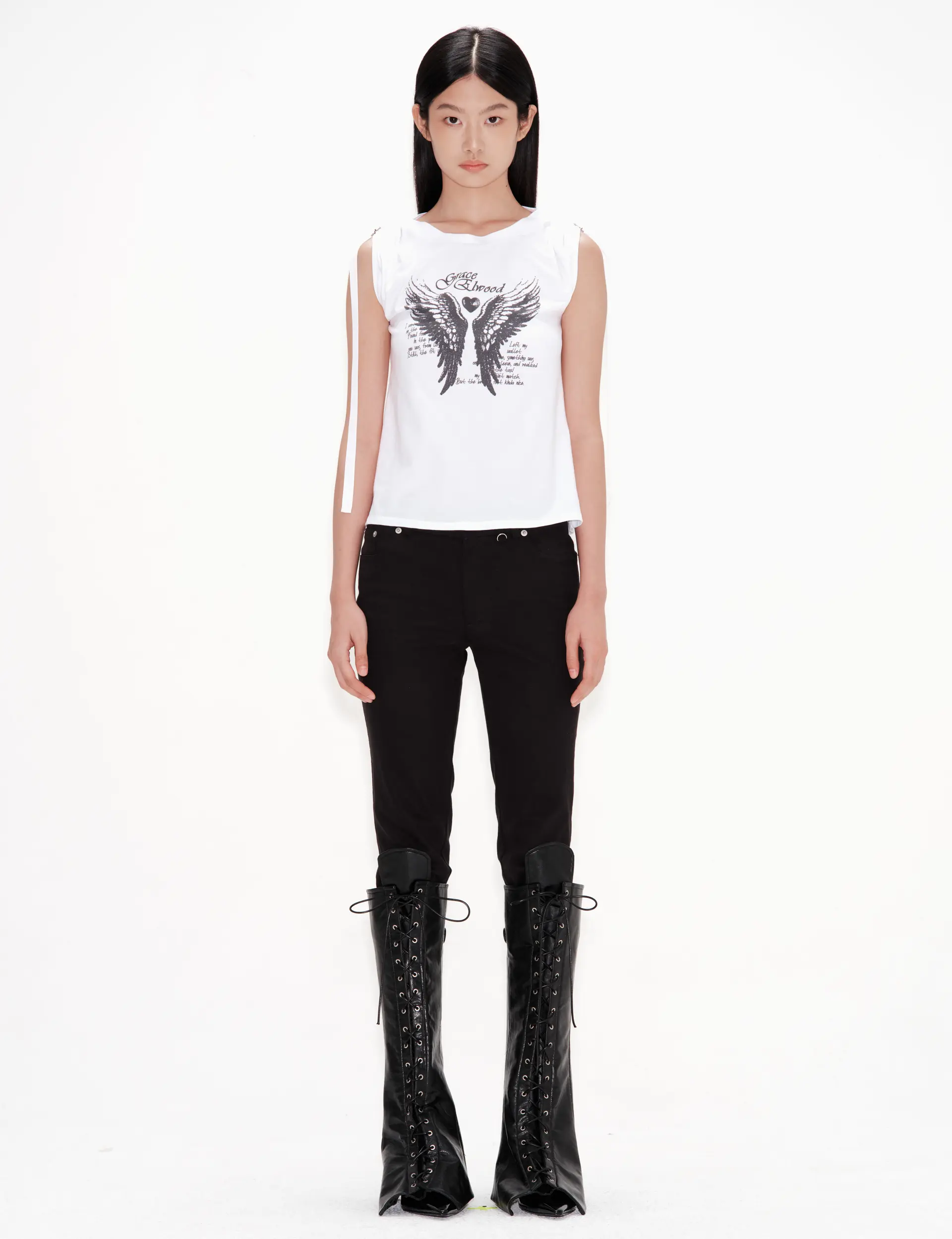 Grace Elwood Turned-up Sleeves Tee