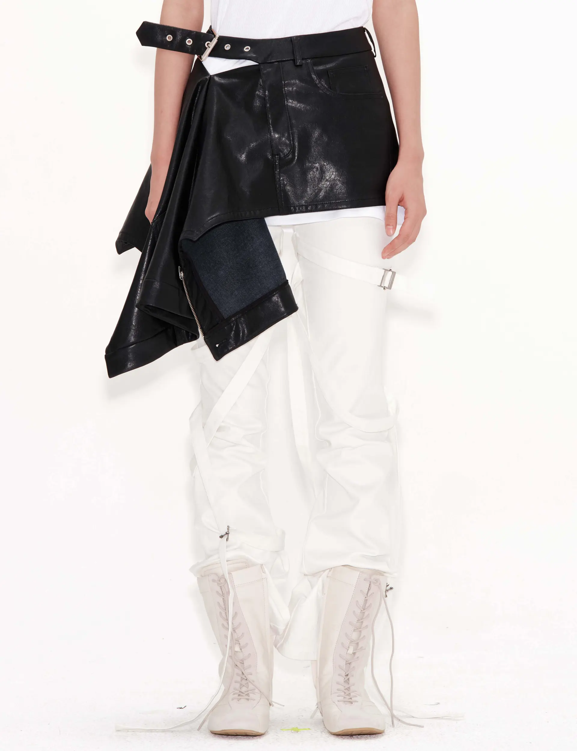 Pants Detail Flare Skirt