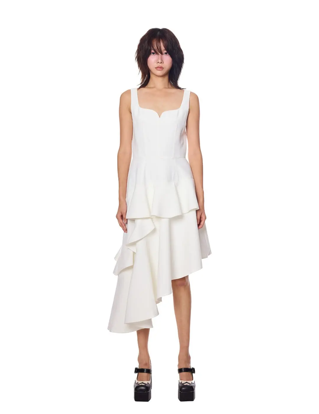 White Ruffle Onepiece