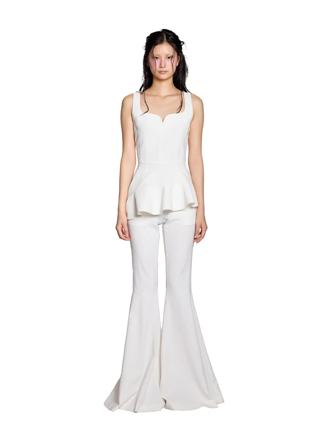 White Flare Pants