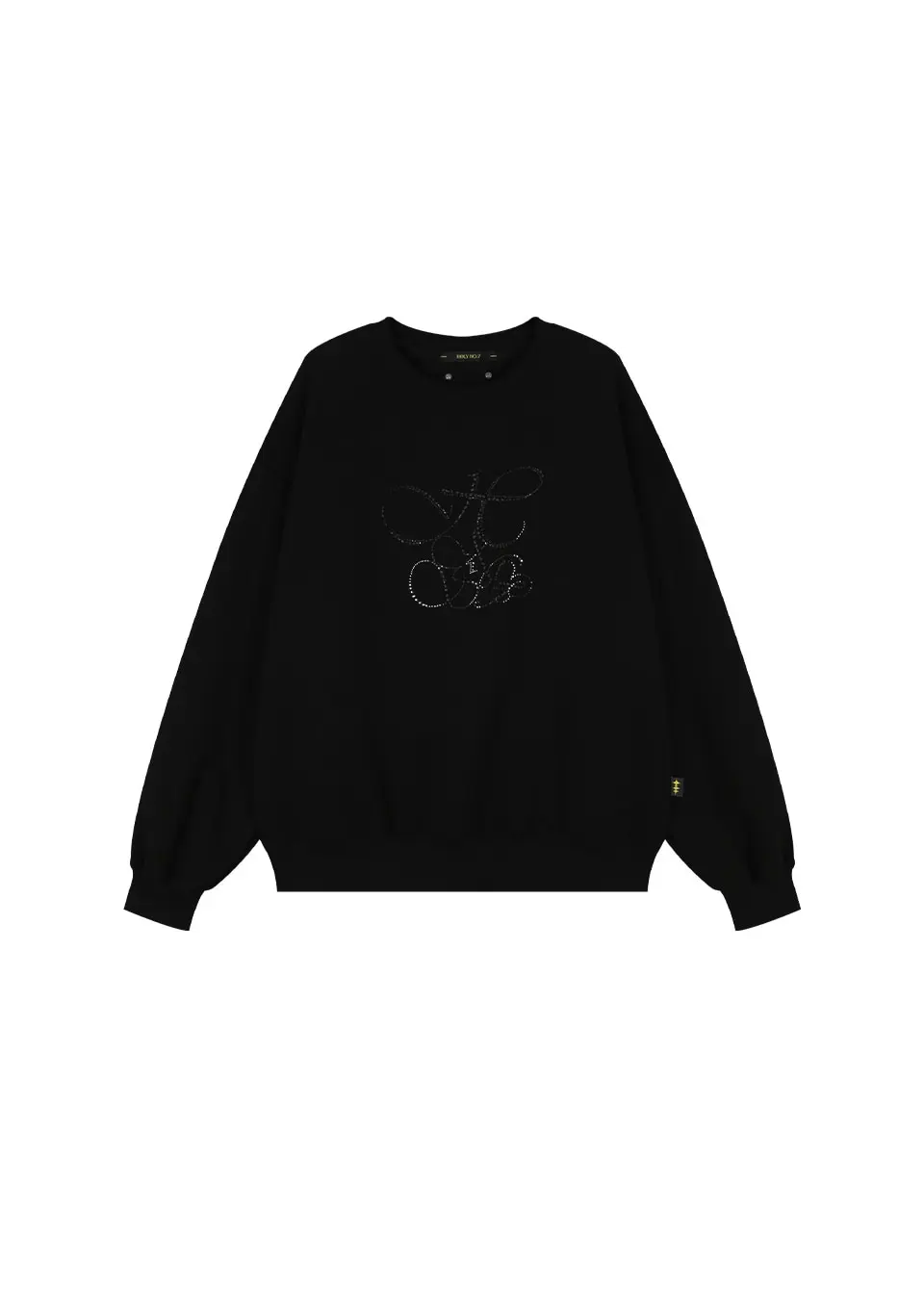 OVERFIT HIP HOP MOVE CUBIC LETTERING SWEATSHIRT_BLACK