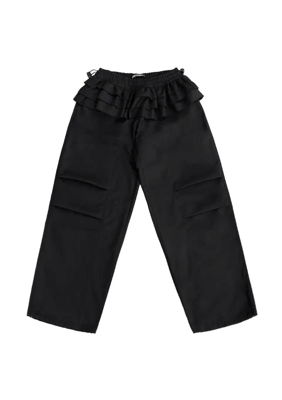 Ruffles Wide Pants_BLACK