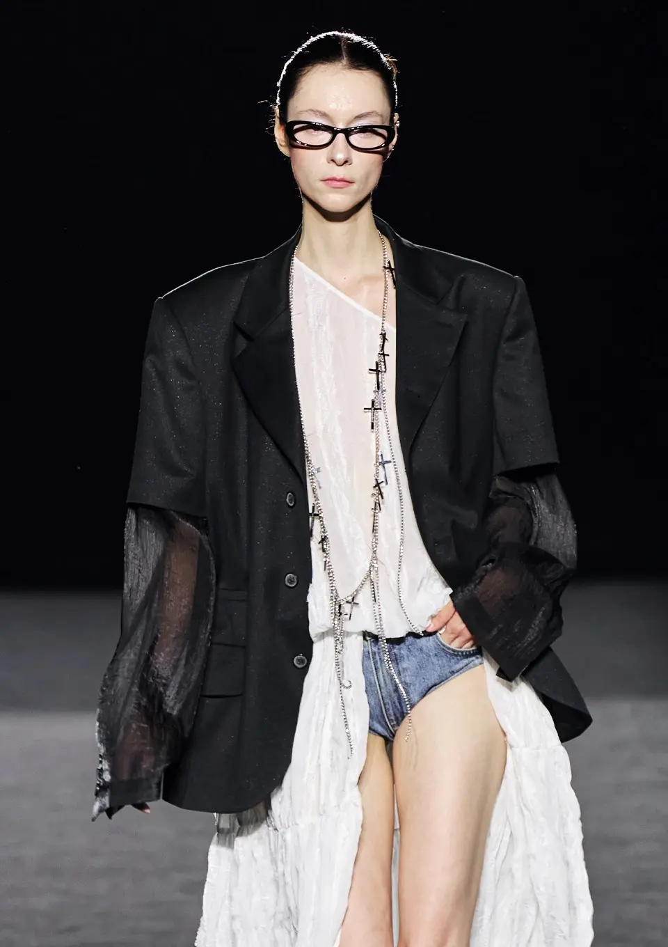 LAYERED DOUBLE SLEEVE JACKET
