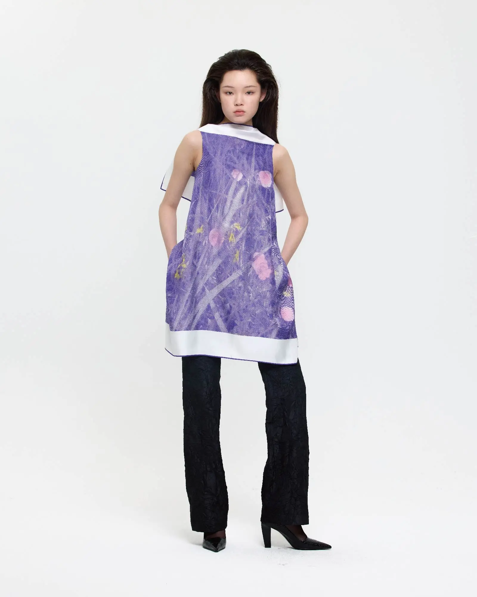 Violet Evening Primrose Flag Dress