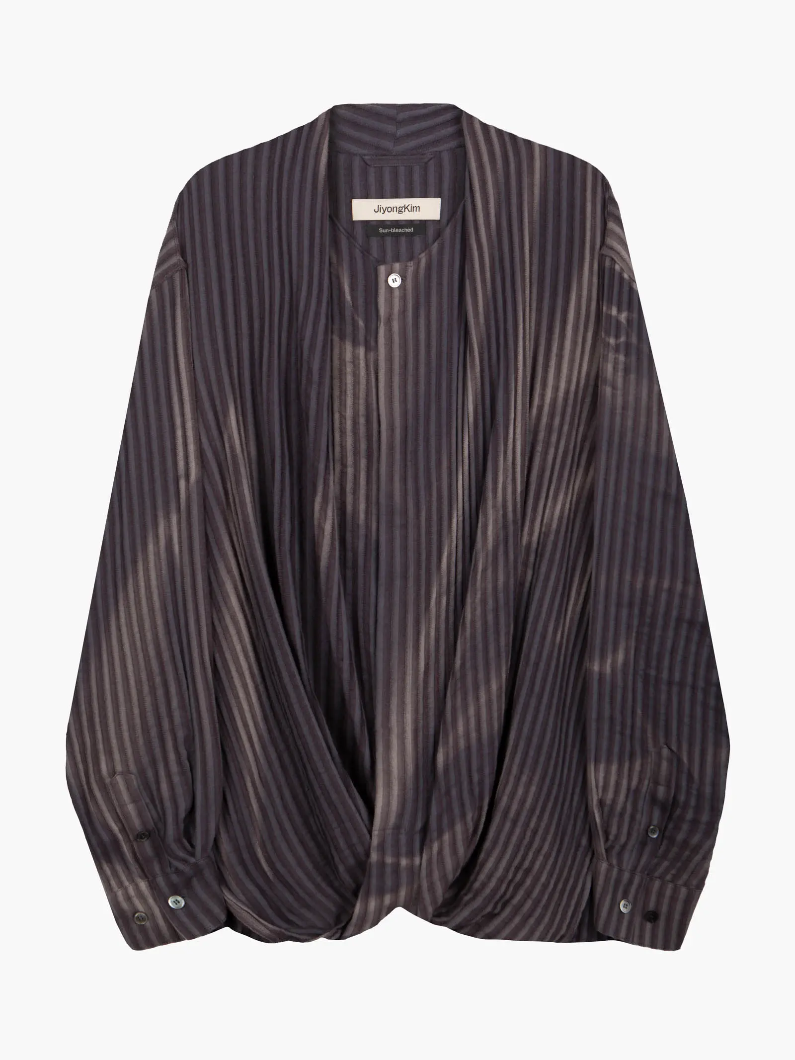 Sun-Bleached Draped Shirt - Jacquard
