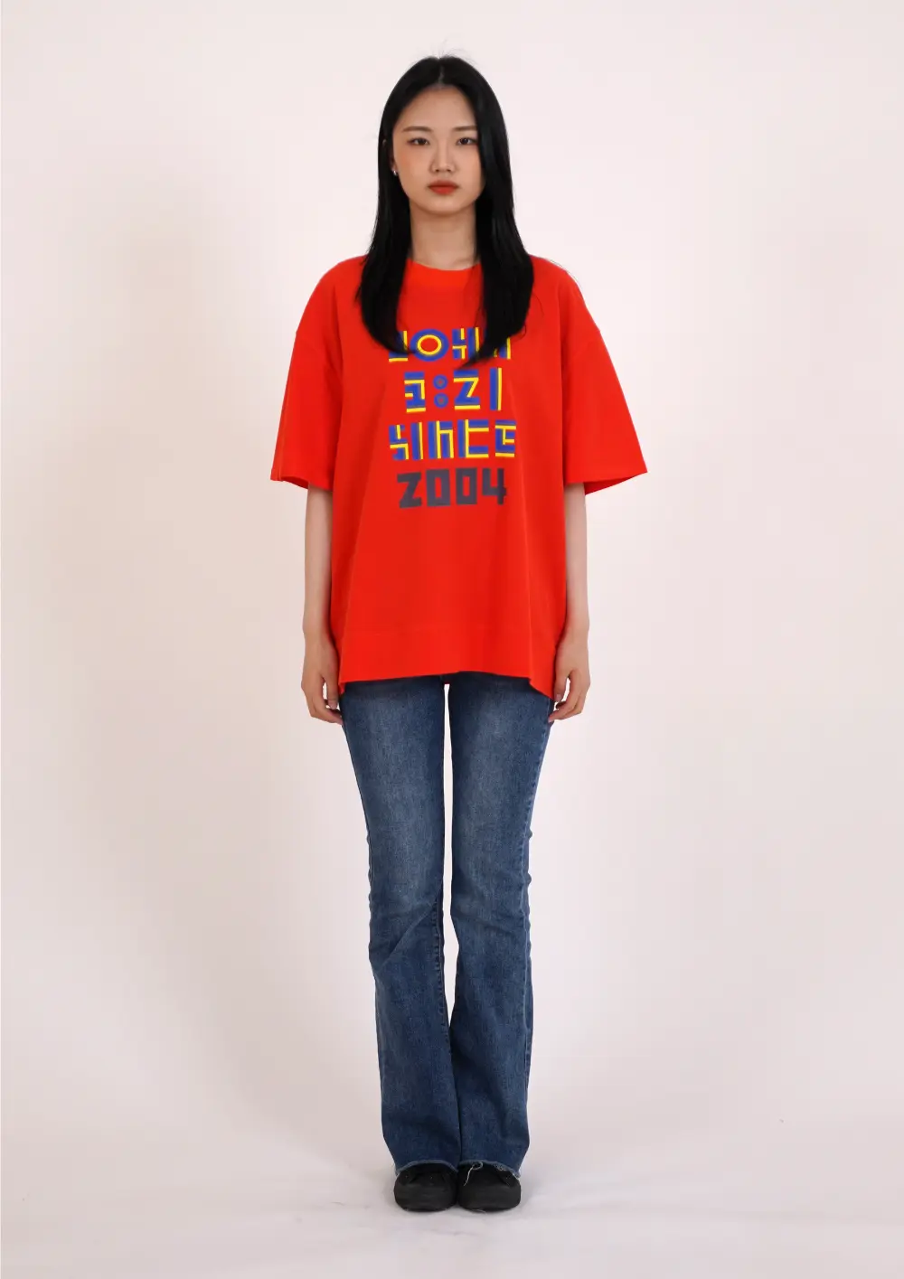 Three-Color Print Short-Sleeve T-Shirt