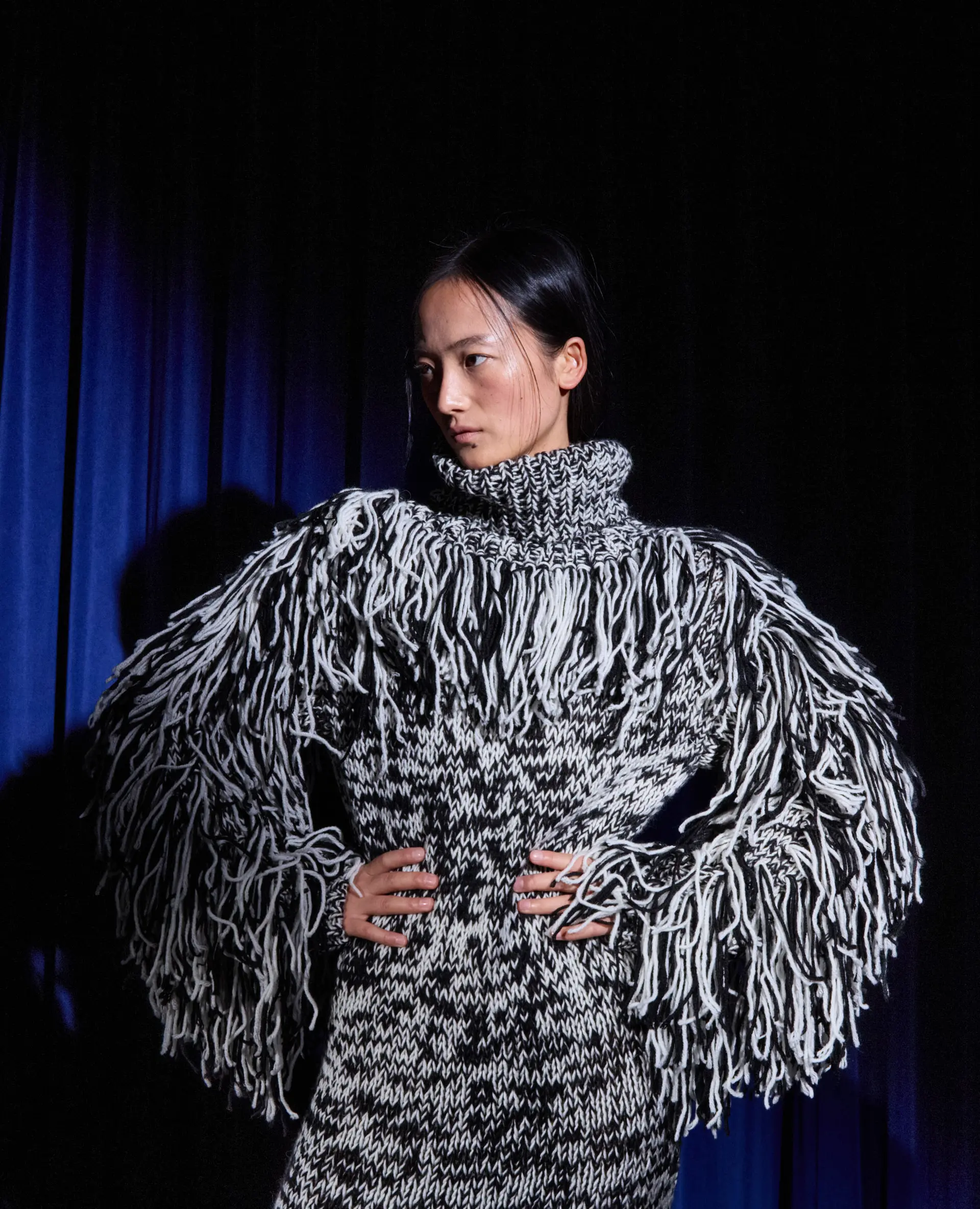 Handcraft Collection - Fringe Cape Dress