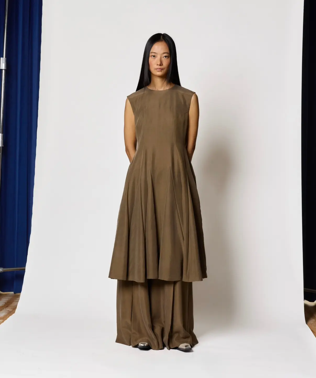 Eve Flare Dress - Khaki