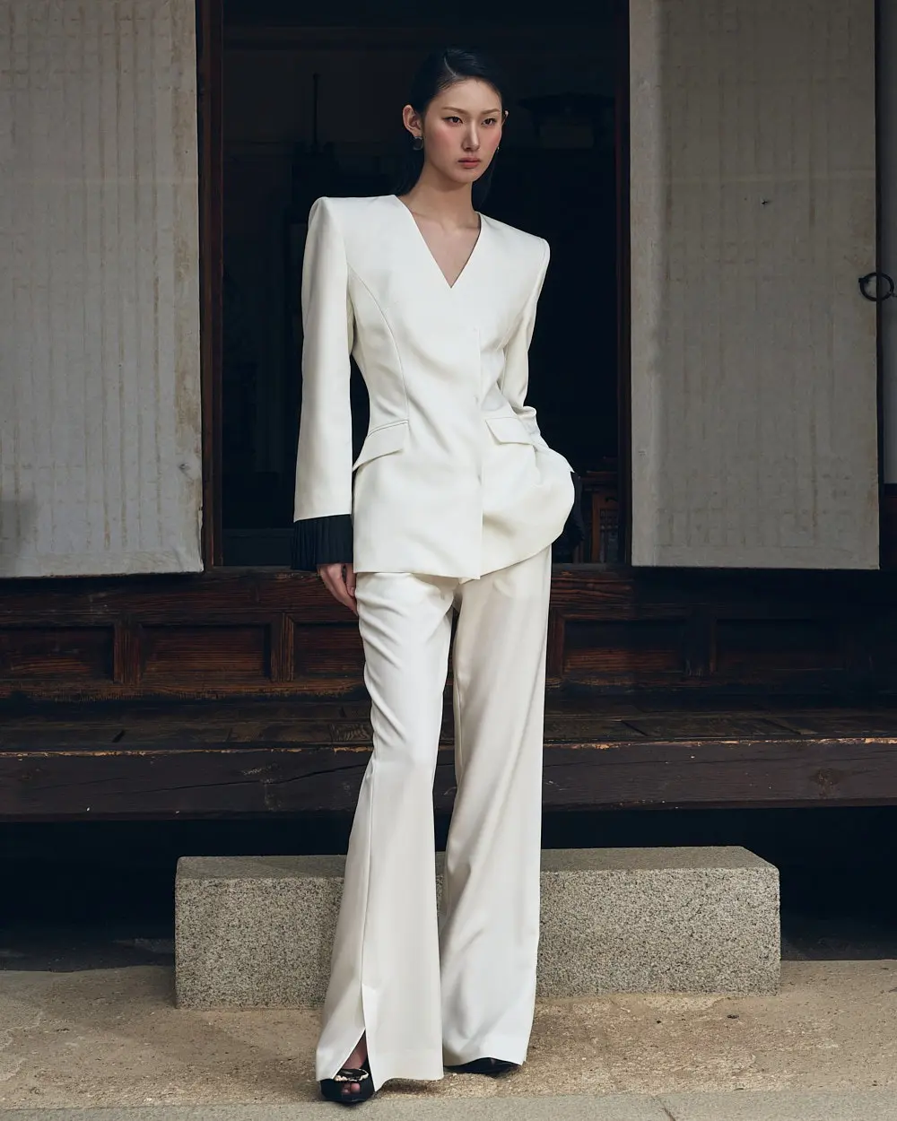 Polyester Trousers (White)