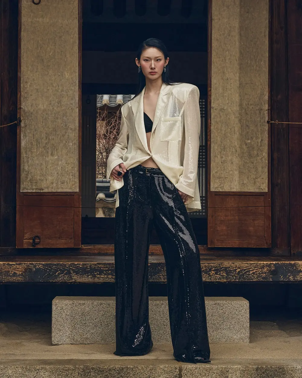 Polyester Trousers (Black)