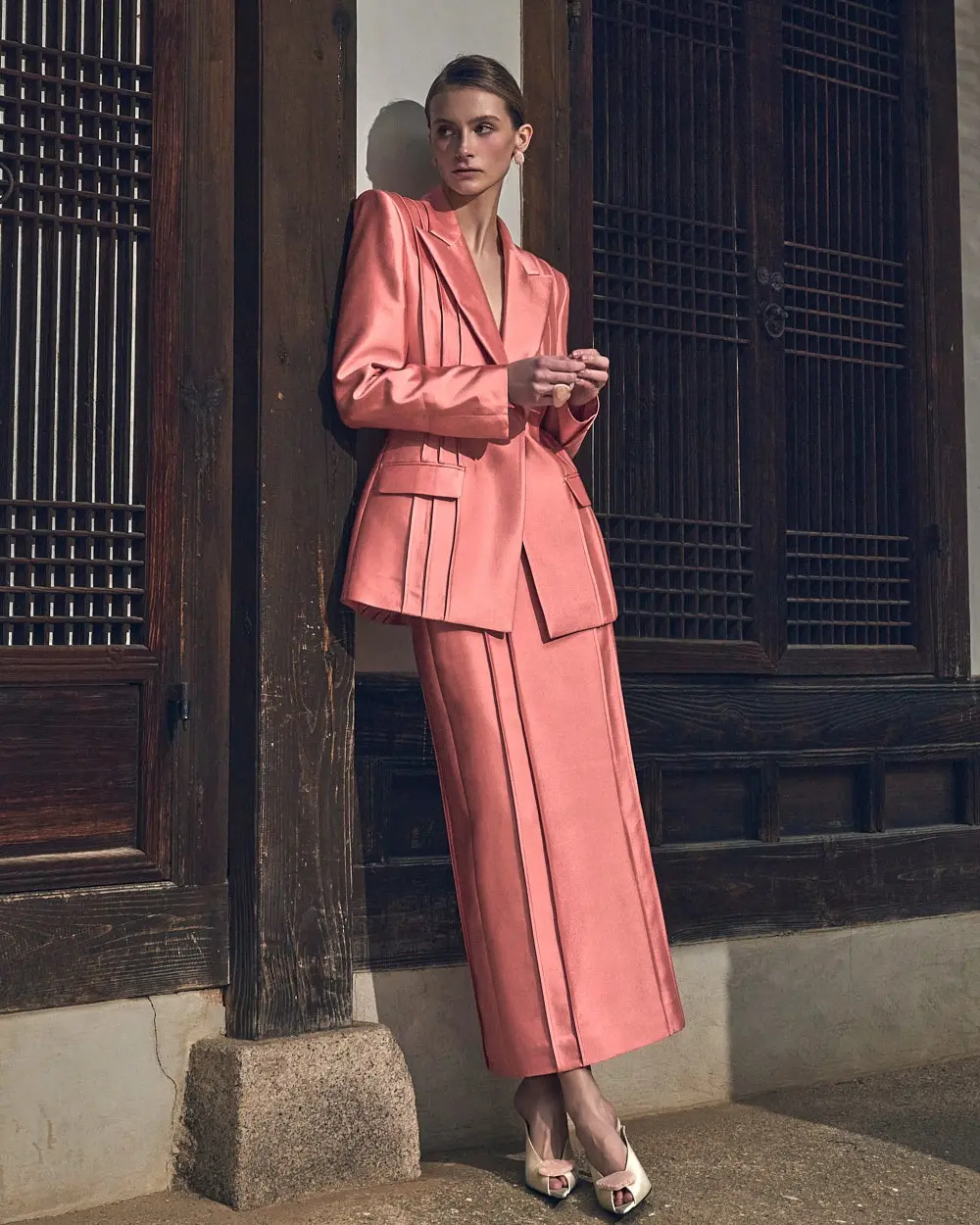 Wool-Silk Jacket & Skirt Set