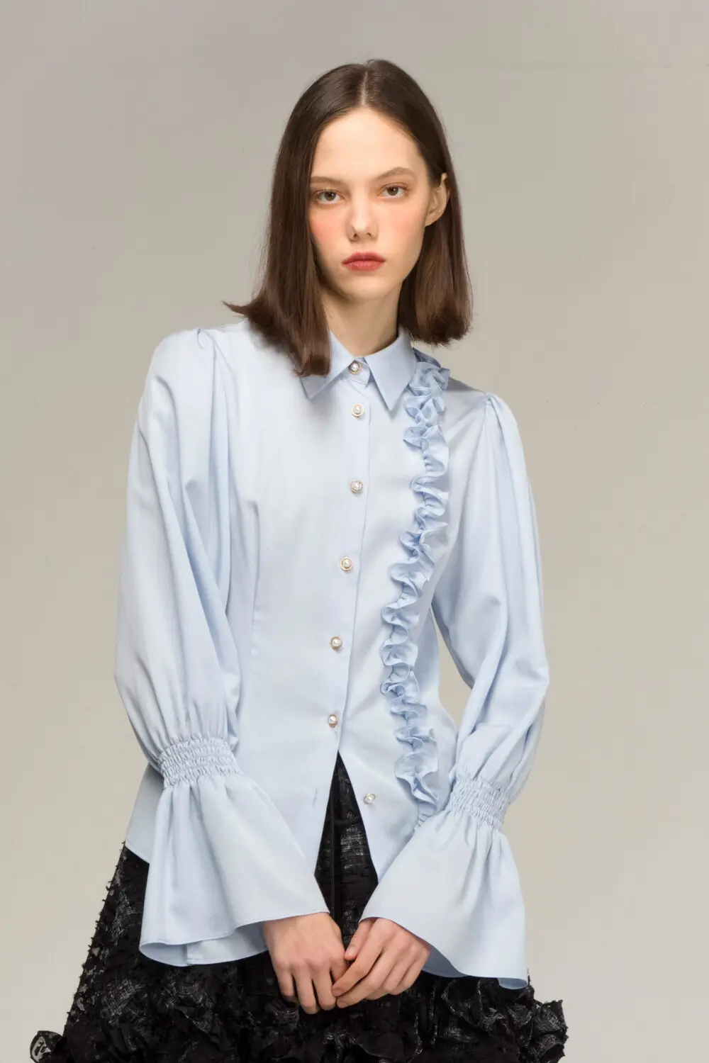 Tencel Ruffle Blouse