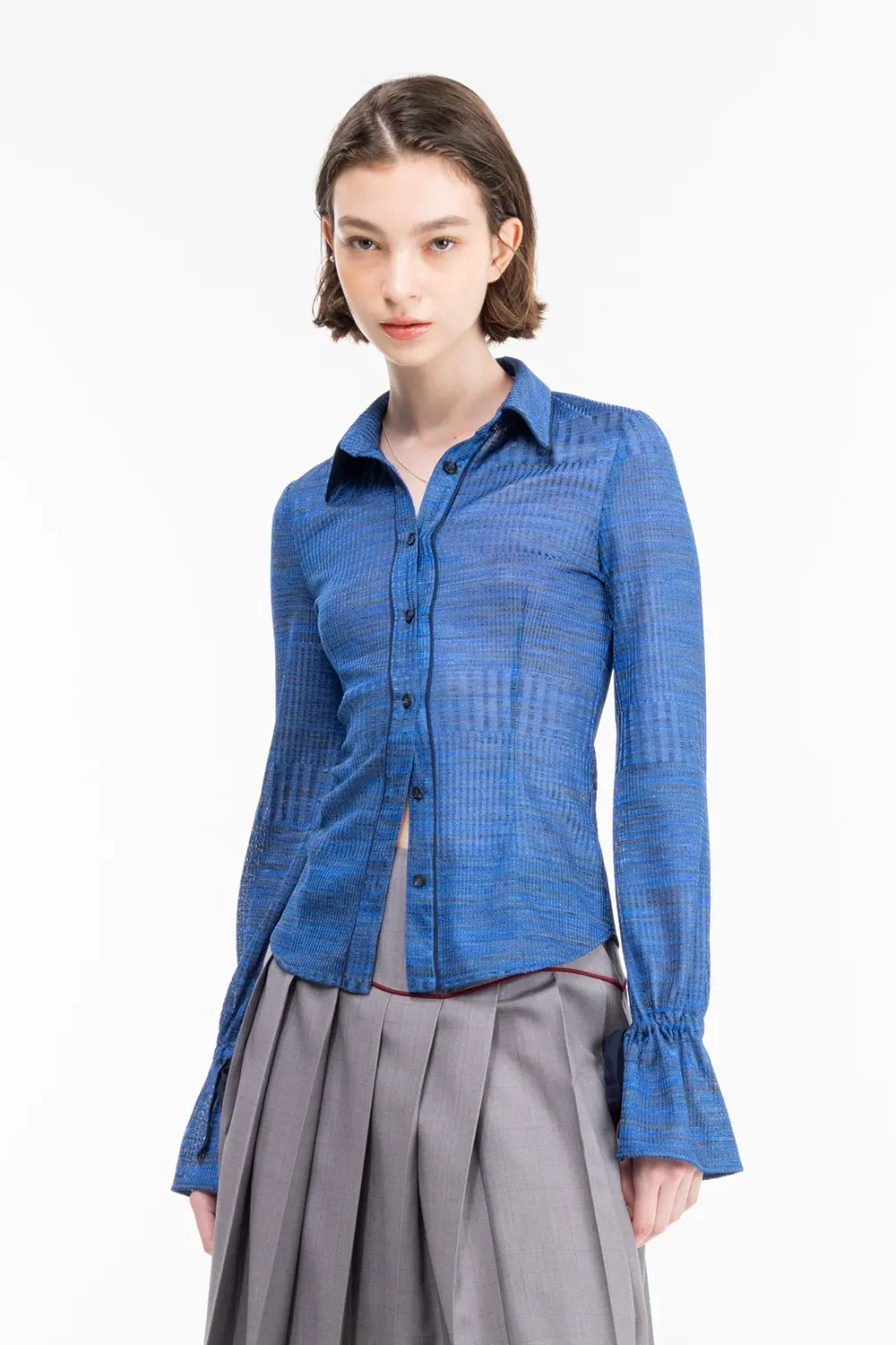 Tight Knit Shirt (Blue)
