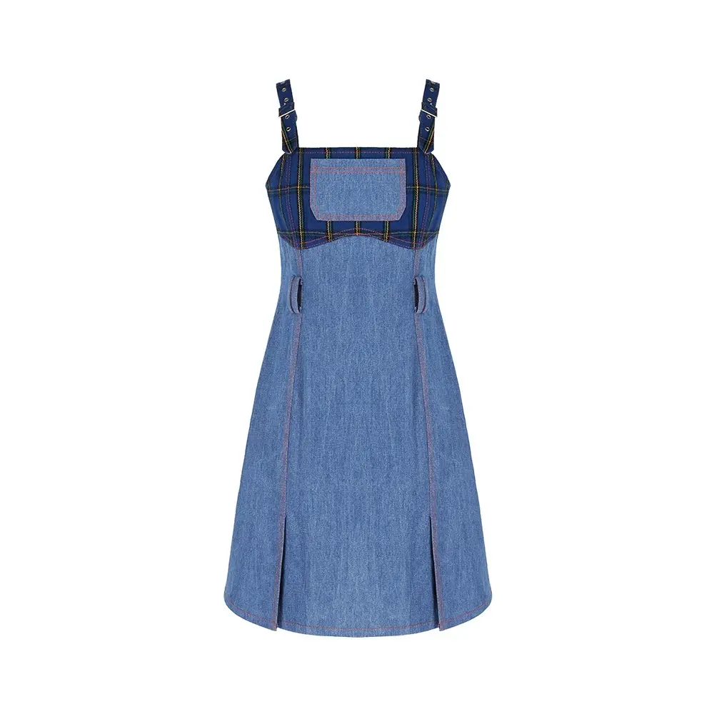 Denim Suspender Dress