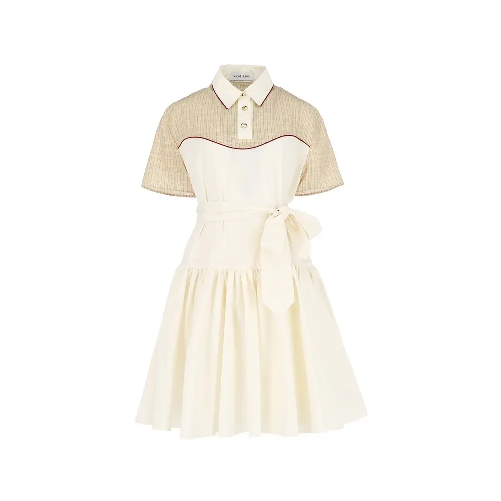 Shirring Shirt Dress