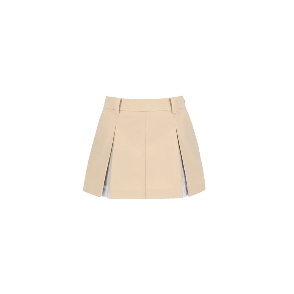 Slit Skirt Pants (Beige)