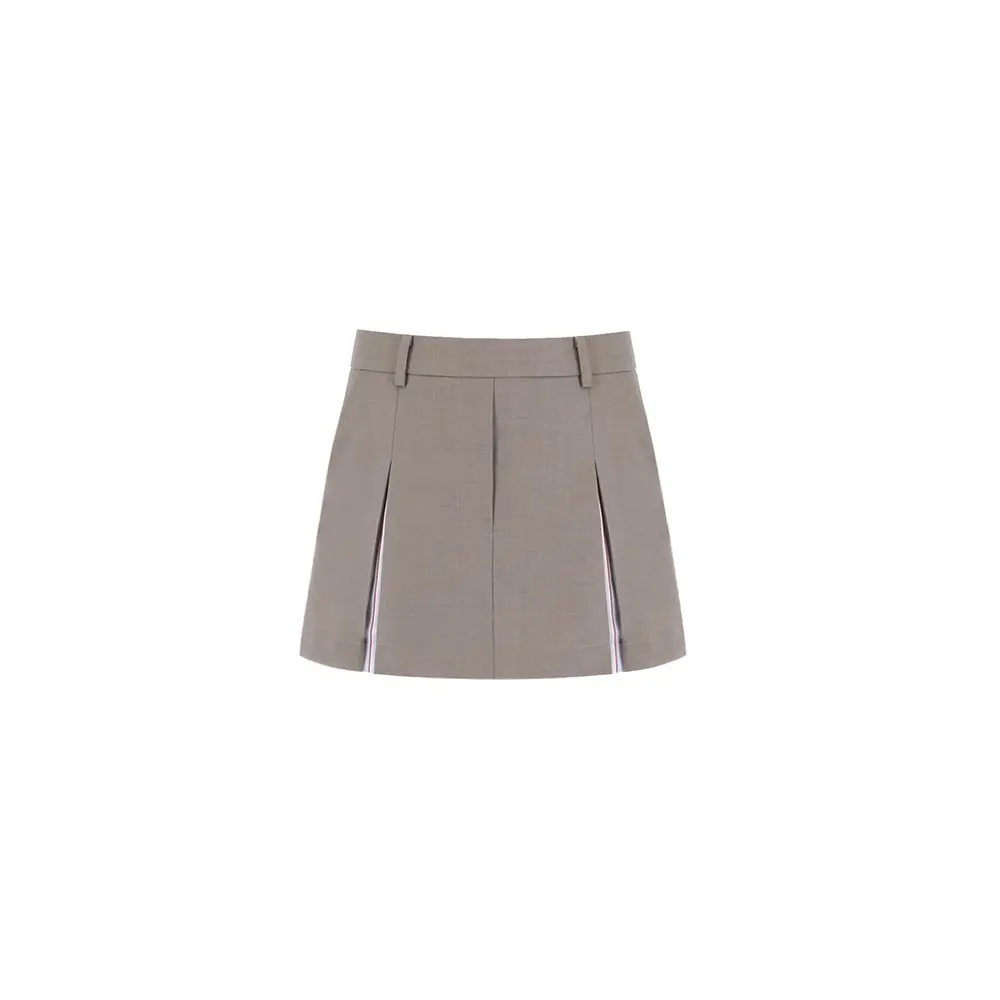 Slit Skirt Pants (Grey)
