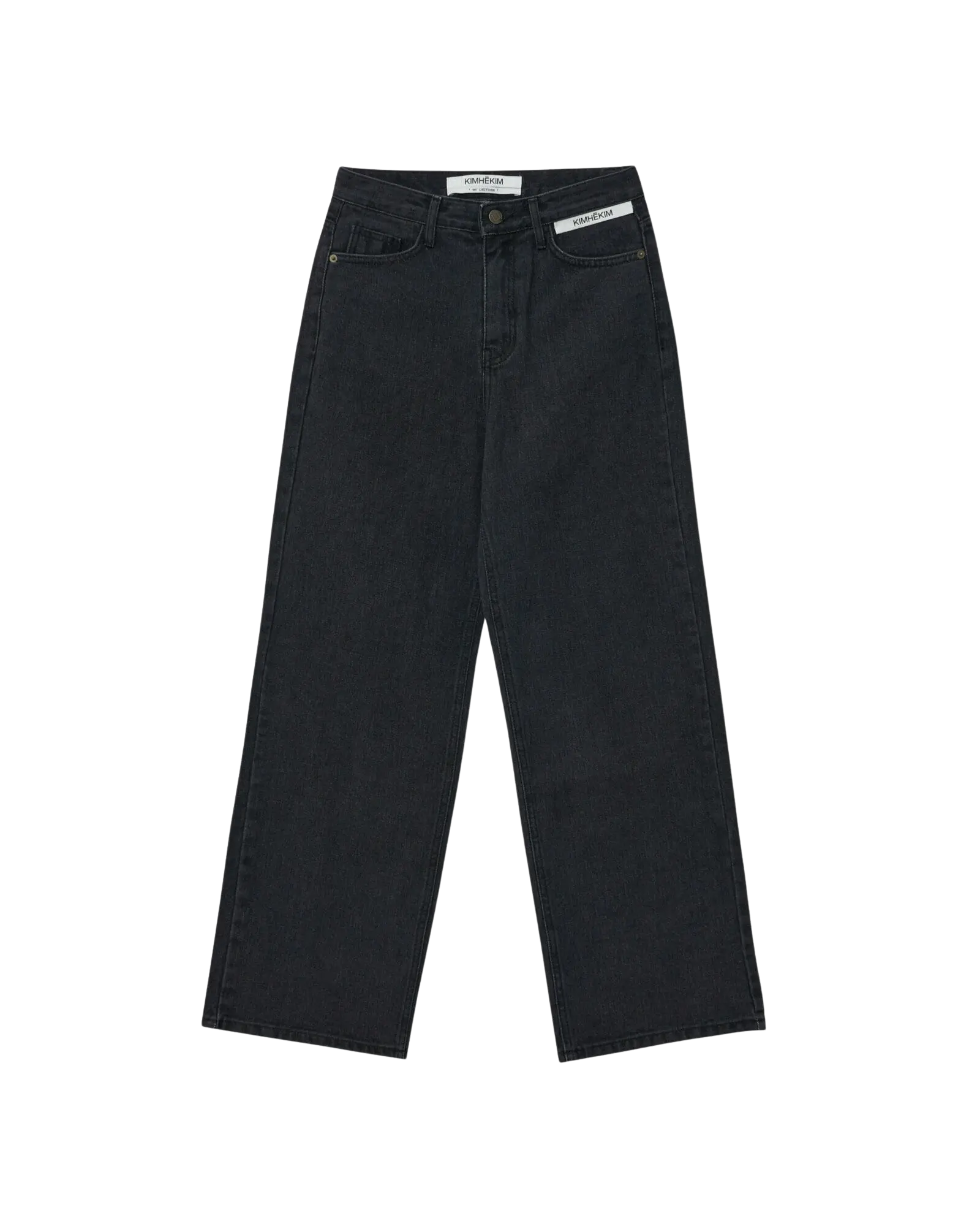 Label Wide Denim (Black)