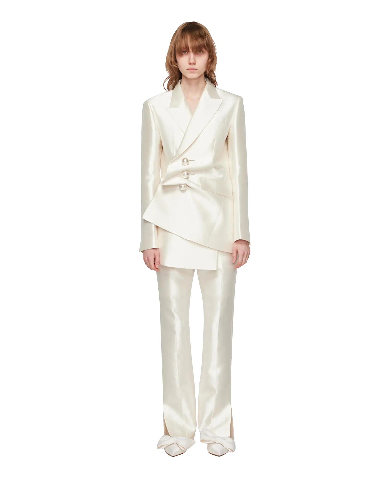 Silk Blend Venus Pants (White)