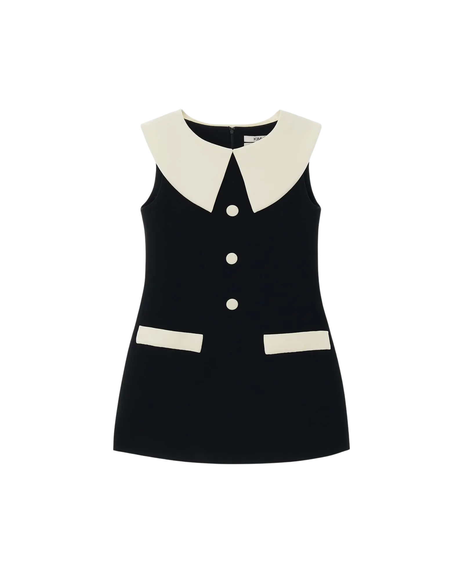 Bi-Color Mini Dress (Black/Ivory)