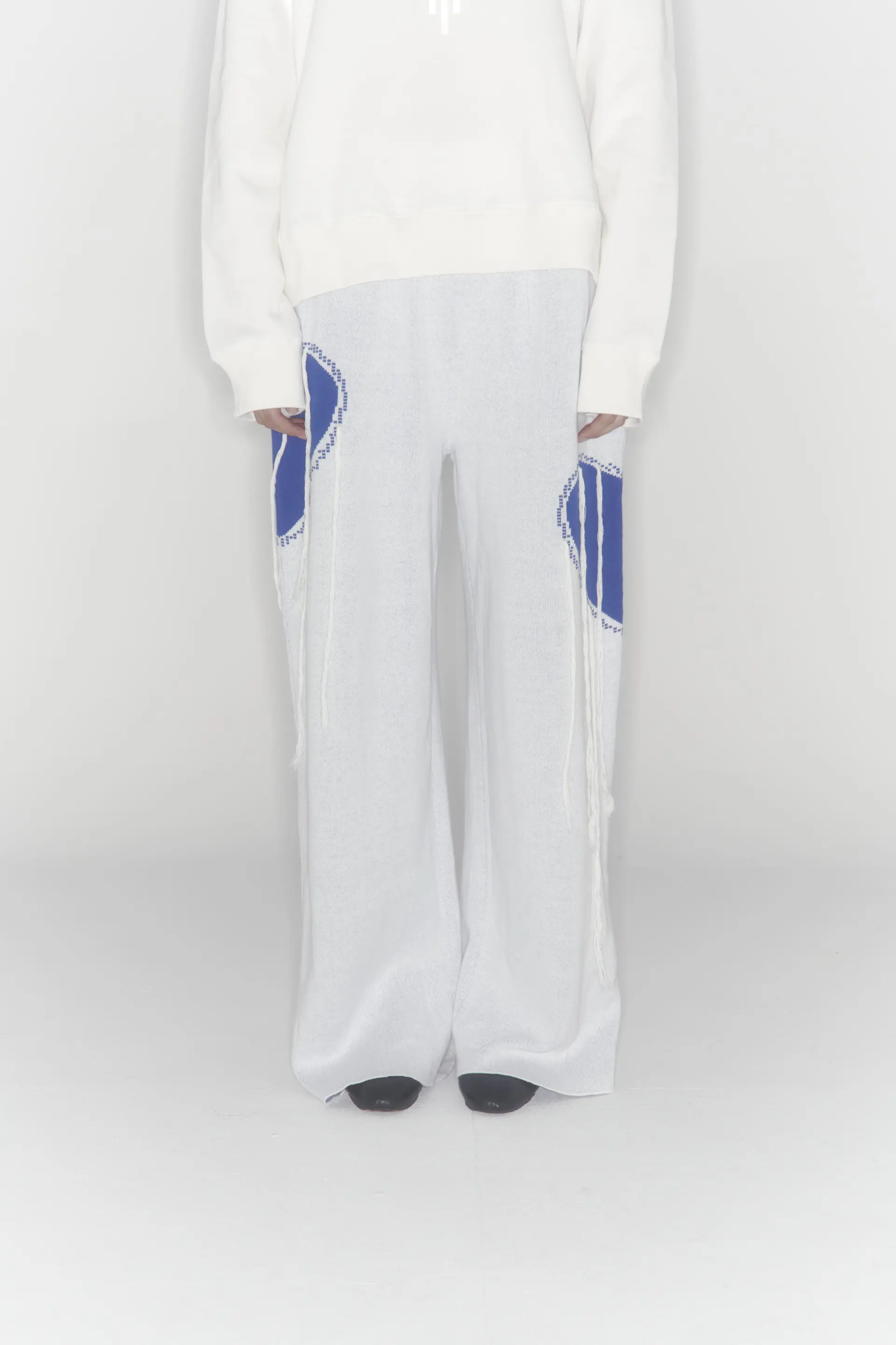 Heart Knit Pants (White)