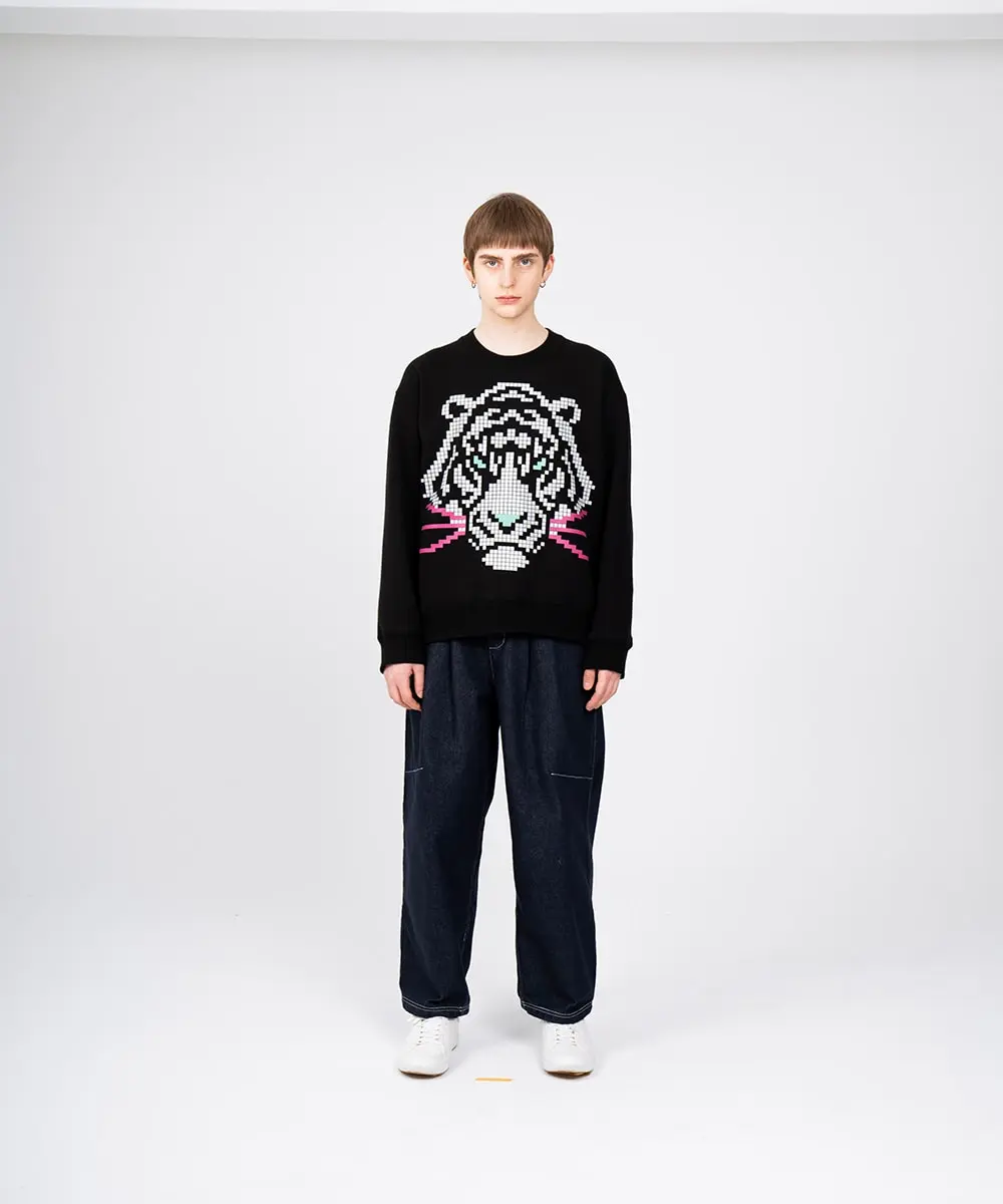 Tiger Graphic Sweat Shirts (Black)