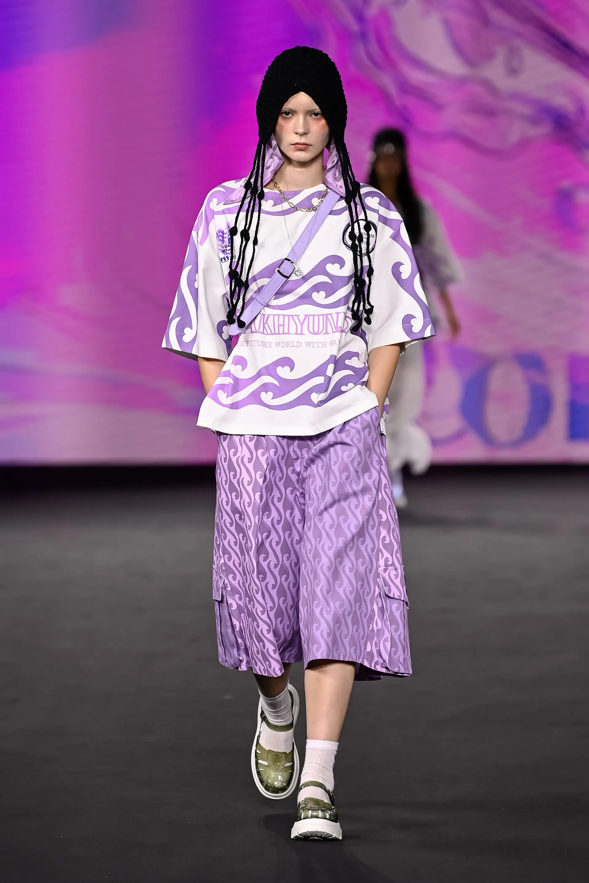 KwakHyunJoo Collection — 26SS Purple Heart Wave Printing Shirt