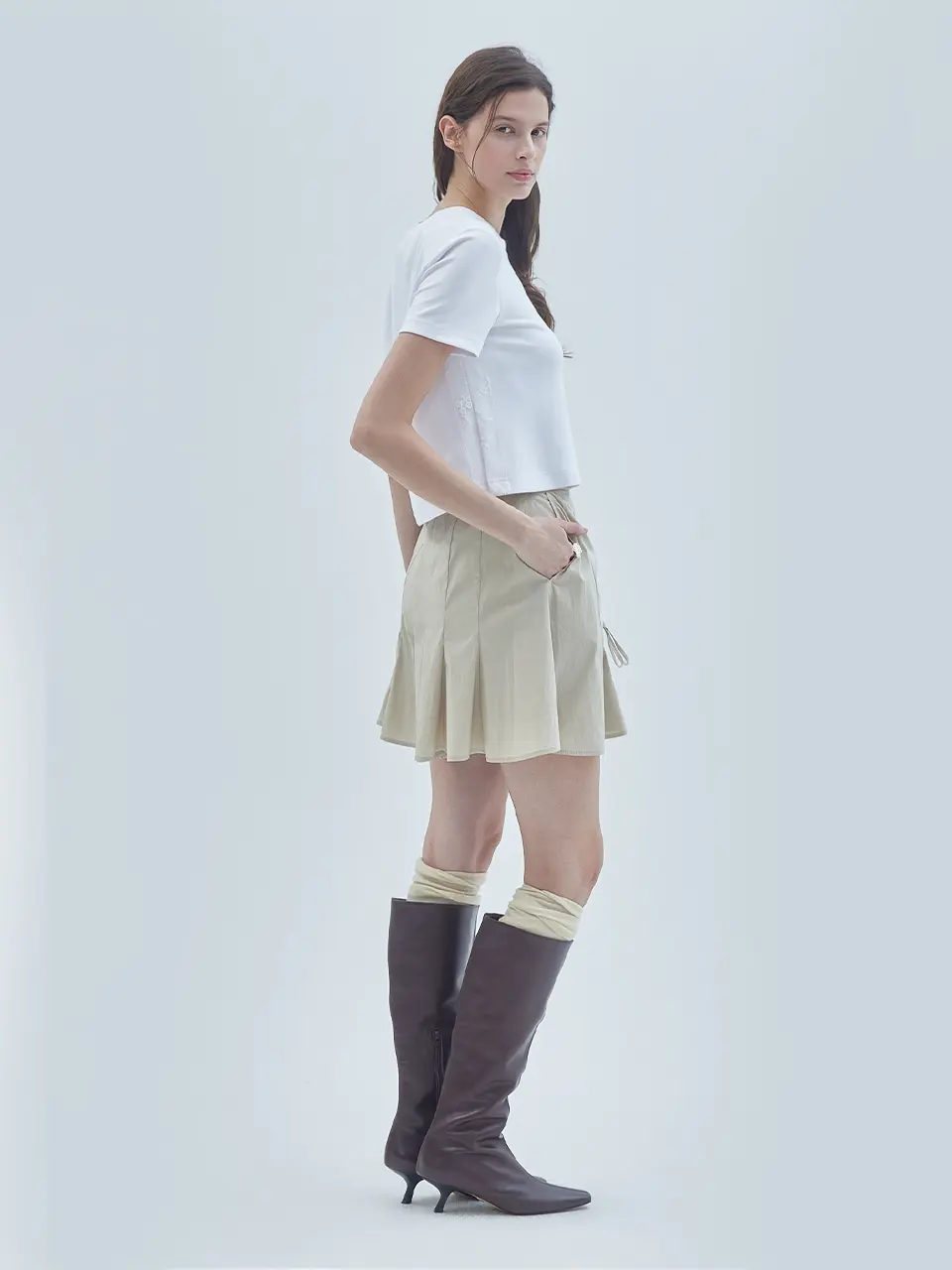 Side Lace Detail T-Shirt White