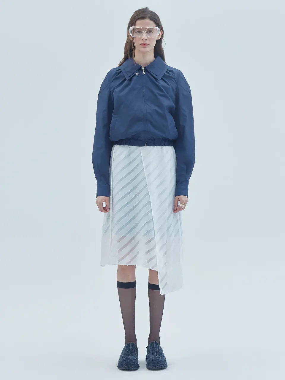 Double Collar Blouson Navy