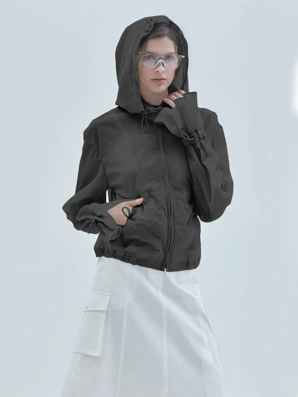 Flare Cuffs Windbreaker Black