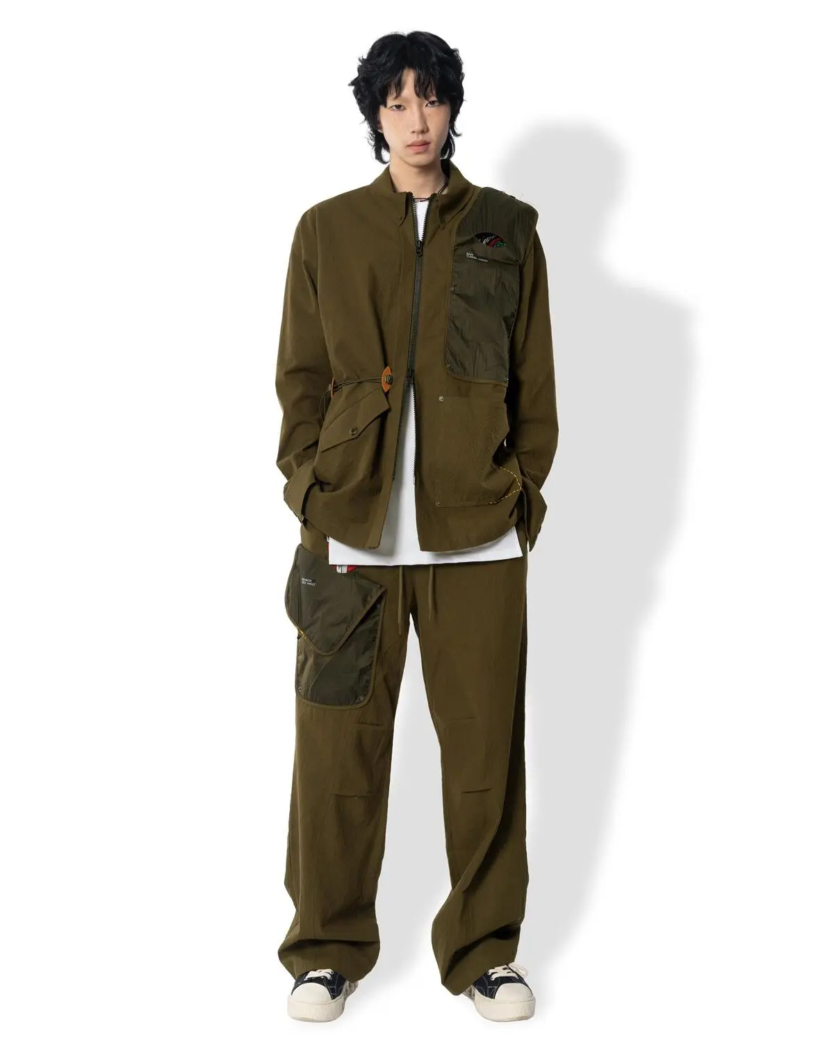 Transform Front String Coach Jacket (Khaki)