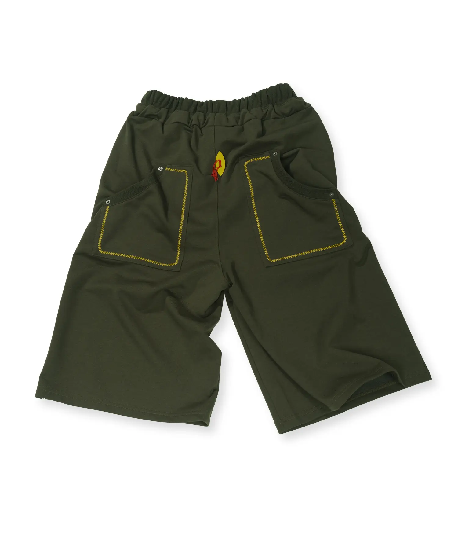 Barbed Wire Embroidered Bermuda Pants (Khaki)