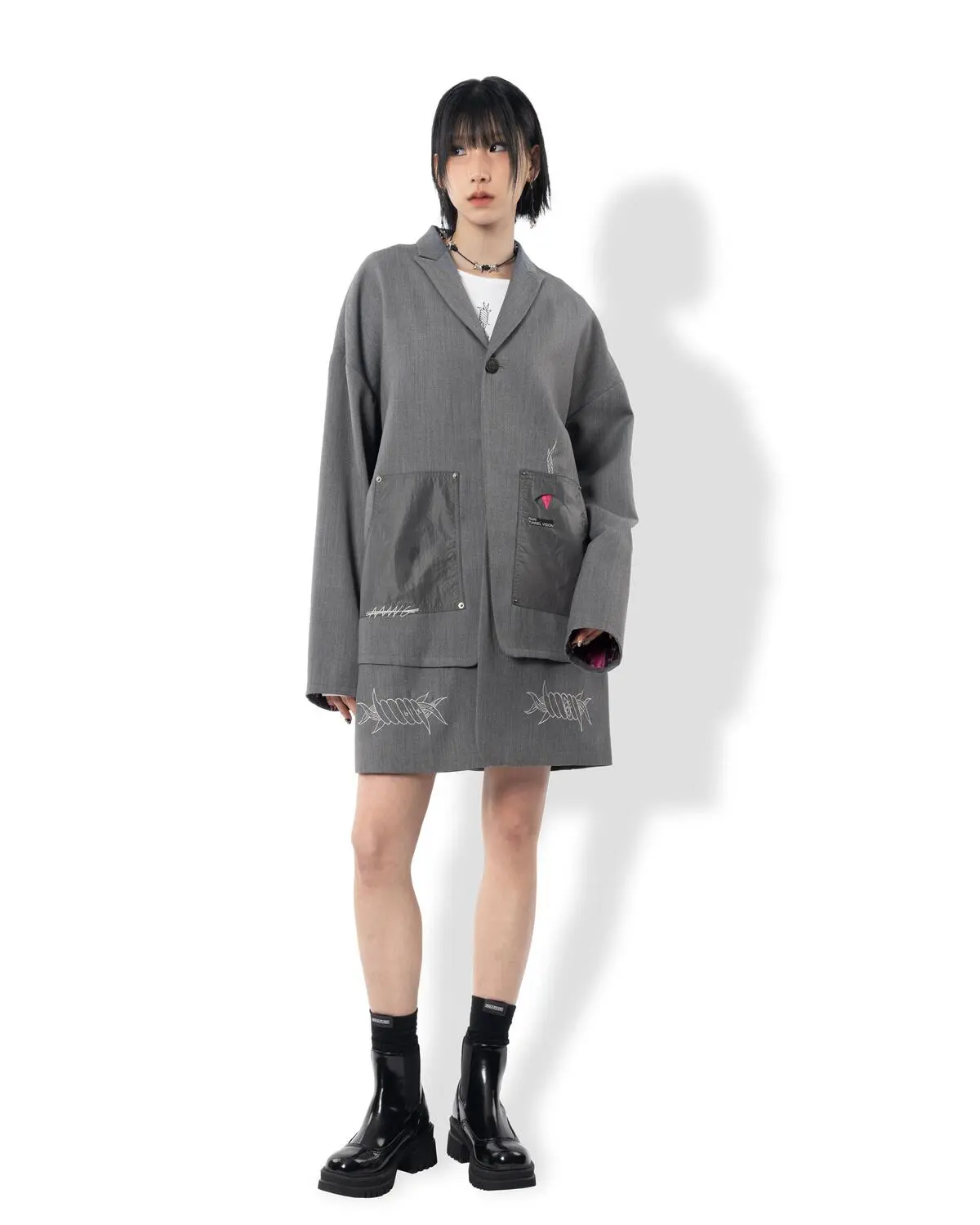 Double Blazer Jacket (Gray)