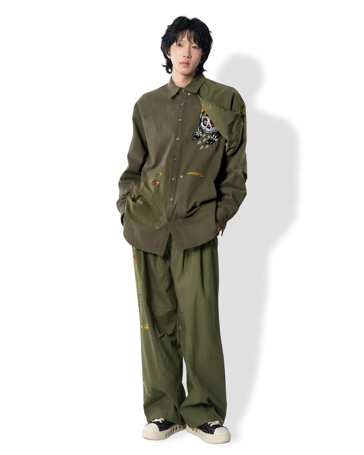 Shoulder Wings Jacket (Khaki)