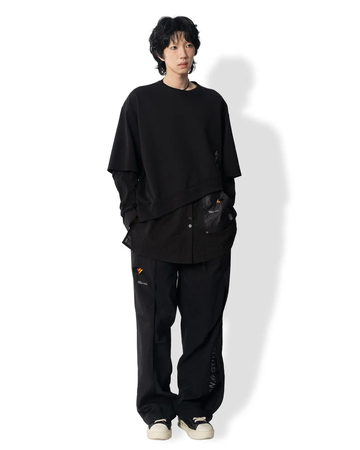 Diagonal Mixmach Sweatshirt (Black)