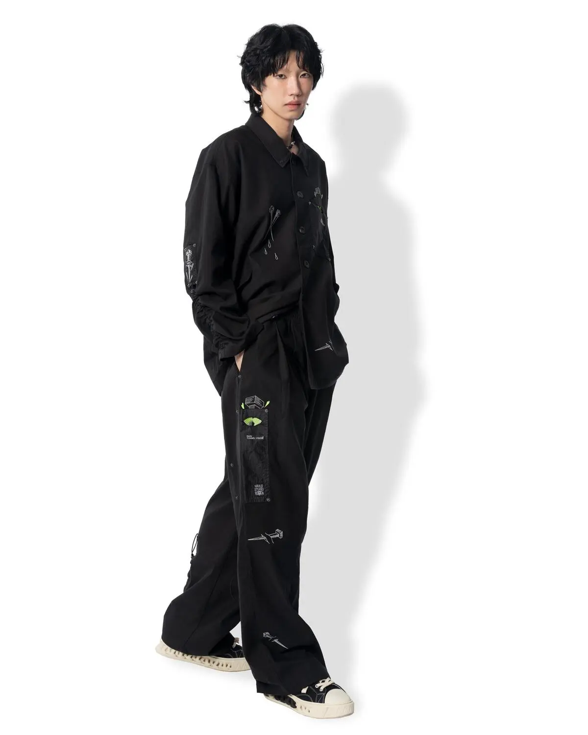 Lip Bio Wide Pants Black