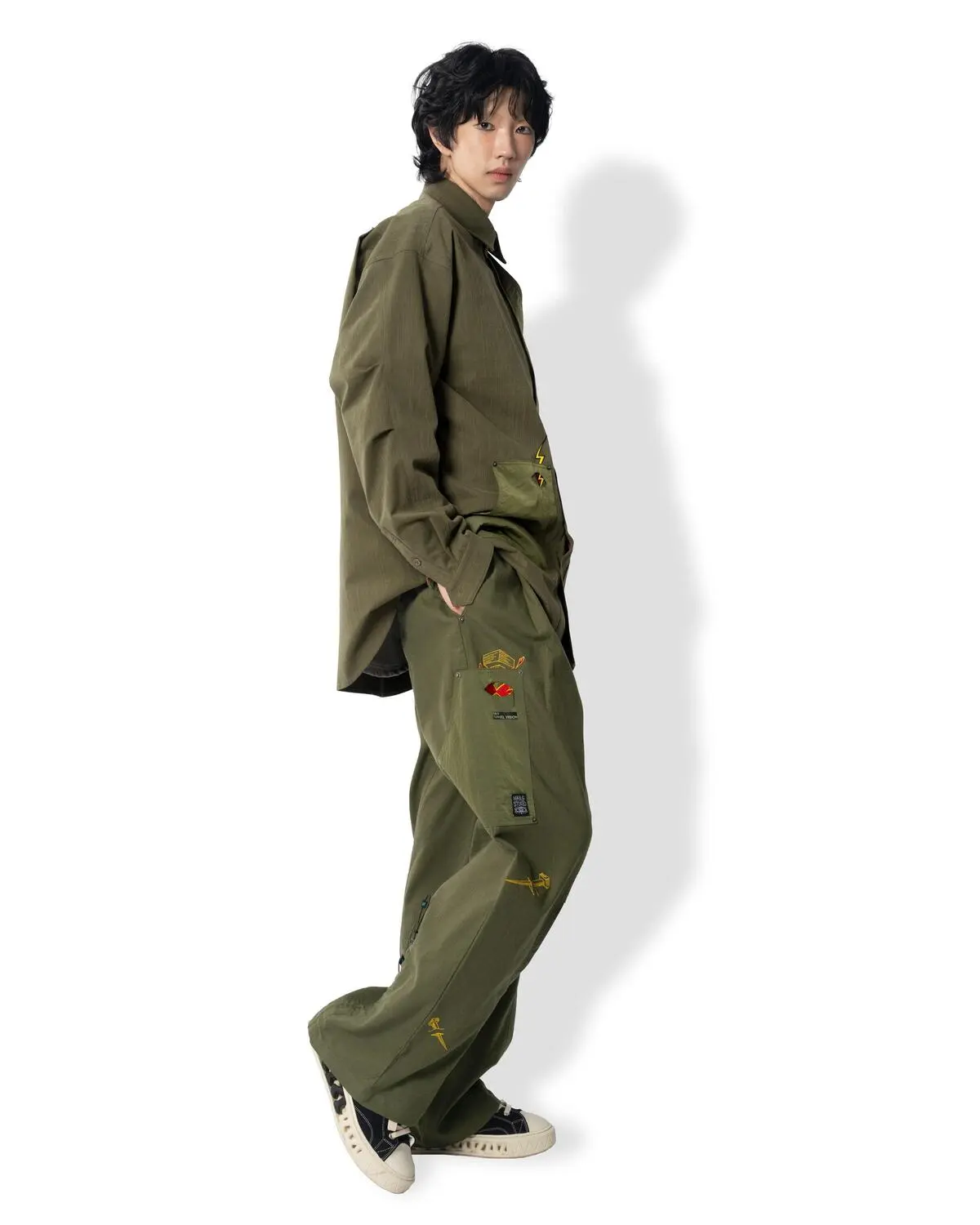 Lip Bio Wide Pants Khaki