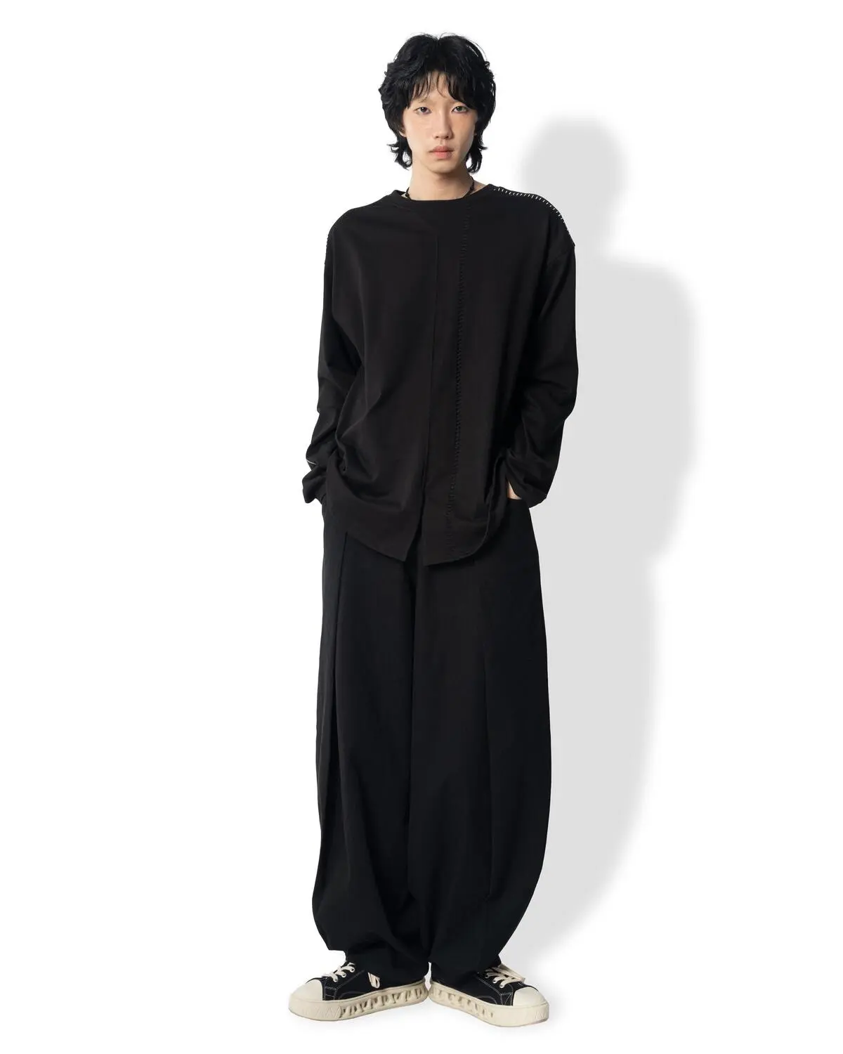 Signature Melo Long Sleeve T-Shirt (Black)