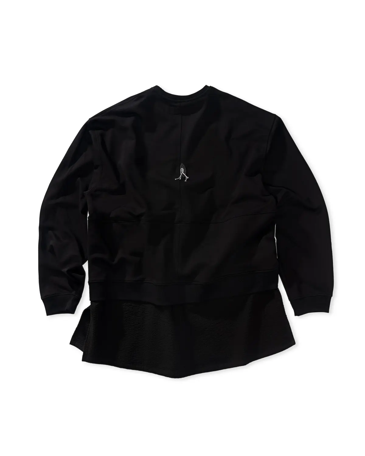 Stripe Lining Point Half Woven Sweatshirt (Black)